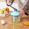 Egg Whisk Plastic Hand Crank Push Whisk Blender Long Crank Multi-Functional Manual Eggs Beater Practical Kitchen Tool