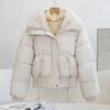 Autumn and winter clothes small man Hugh fashion new cotton-padded clothes women's versatile lapel down cotton clothes warm jacket