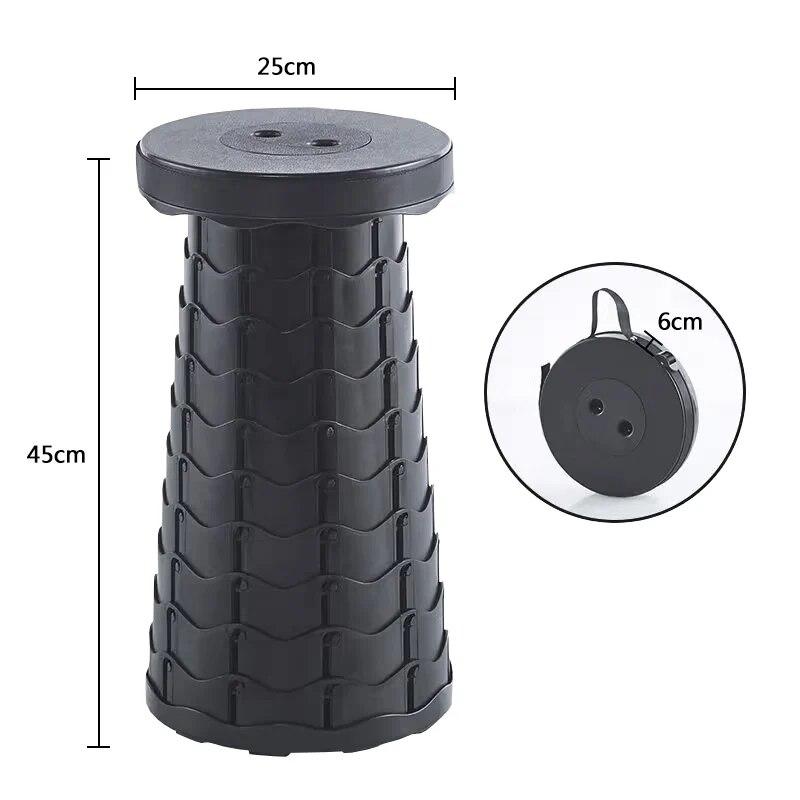 Portable Round Folding Chair Accordion Chair Height Adjustment Simple Tool Elephant Swing Playground Queue Chair