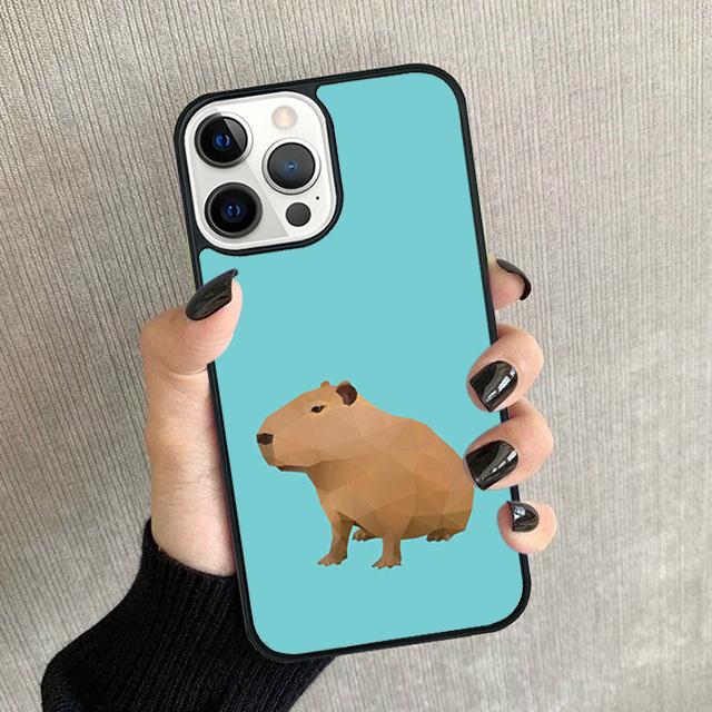 

Cute Capybara Phone Case For iPhone 17 Air 16 15 14 plus 12 13 Pro max Soft Bumper Shell Cover coque iPhone 17pro