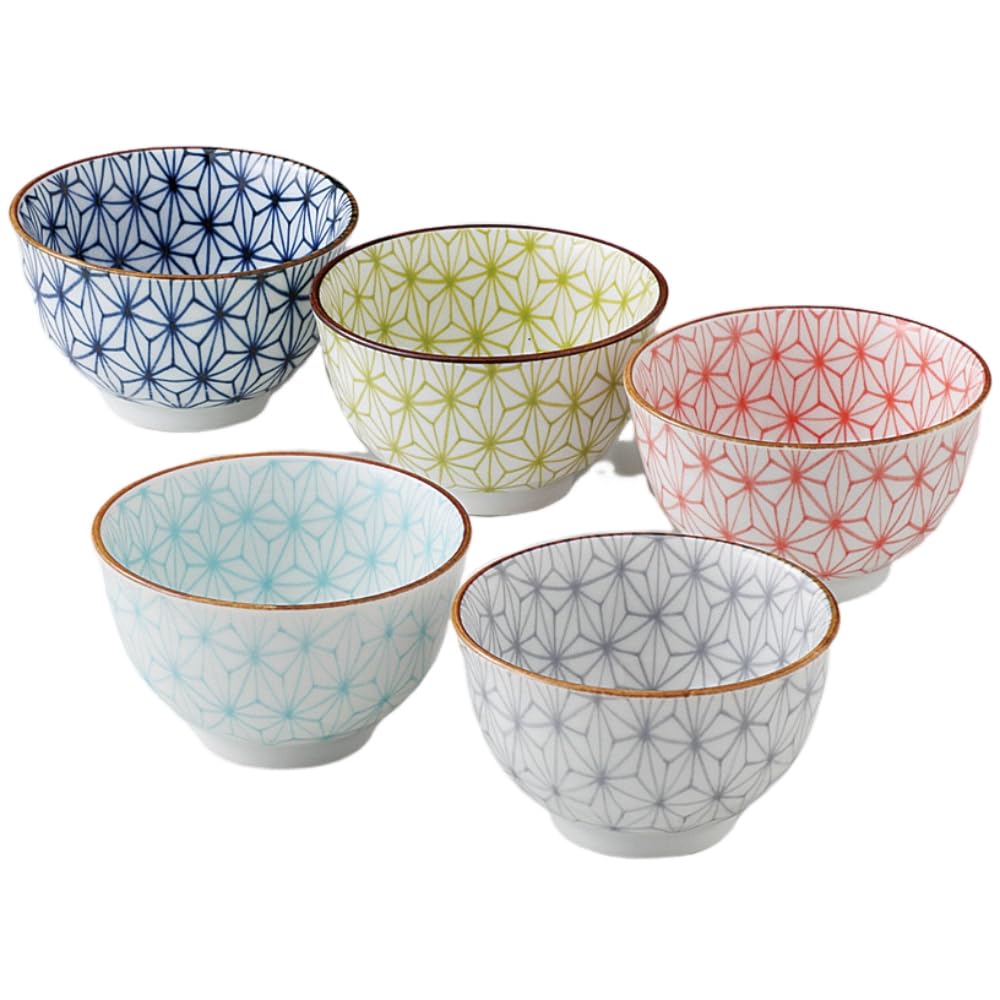 

Teacup Diameter x Height Hemp Leaf Japanese Sencha Mino Made in Japan Ale-net 5-Piece Set, 8.7cm 5.2cm, 160ml, Pattern, Pattern, Tea, Ware, Porcelain,