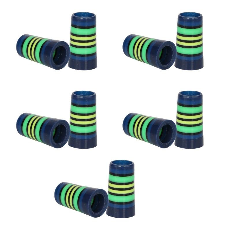 10Pcs Golfing Iron Ferrules Colorful Striped Golfing Iron Ferrules Fit 0.35Inch 0.37Inch Iron Shafts Golfing Equipment for style 17