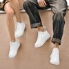 Tênis de Casal com Aumento de Altura de 6cm em Couro Genuíno Tamanho Grande Sapatos Casuais com Elevador Homens Mulheres Conforto Sapatos de Plataforma com Sola Grossa