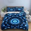 Elegant Blue Mandala Home Decor  Kid'S And Adults' Bedroom Decor, Exquisite Three-Piece Bedding Set Gift