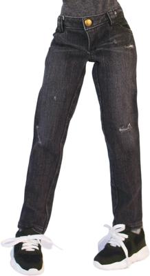 MDD Compatível Okayama Processamento Jeans Boyfriend Desgastados Preto Jeans Processamento Desgastado Cintura Baixa Dobrar Denim Stretch