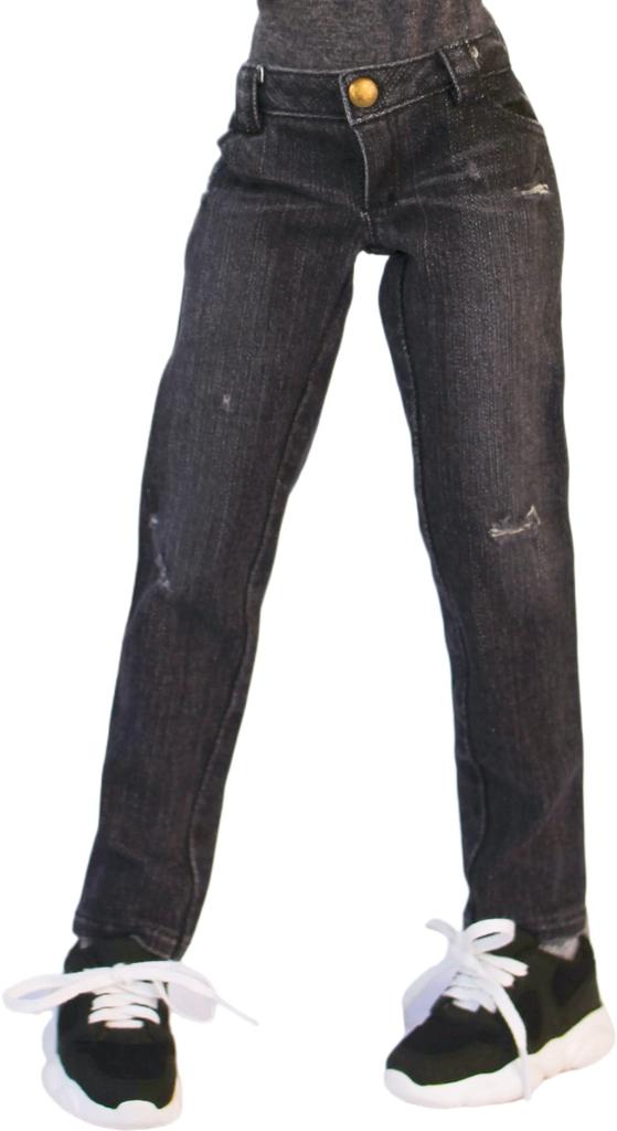 [Petite Marie] 13 MDD Compatible Okayama Processing Distressed Boyfriend Jeans Black KOJIMA Processing Jeans Distressed Processing Low Rise Roll-up