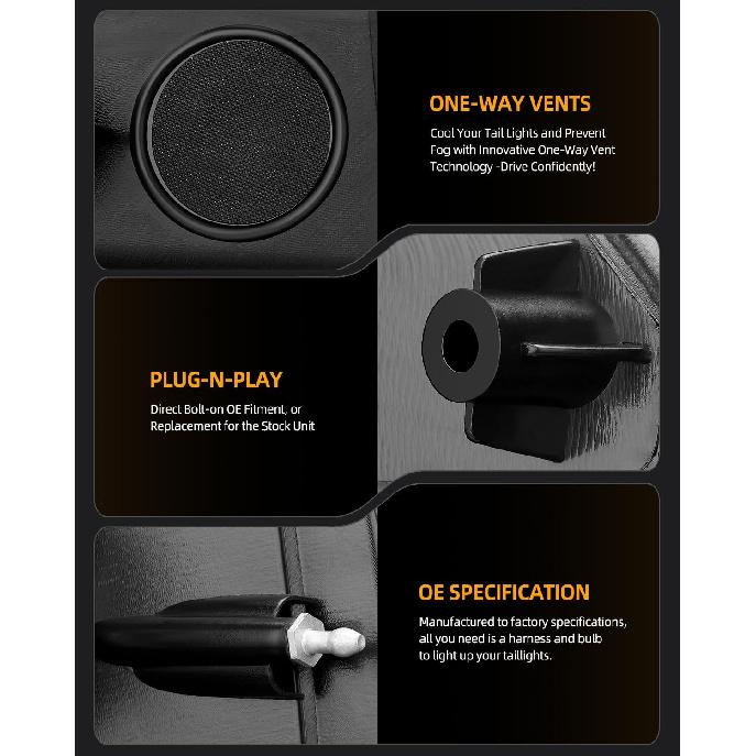 OKLPF Rear Brake Tail Light Compatible With 2004 2005 2006 2007 2008 Ford F150 F-150 Replacement Red Taillight Assembly,Includes a Luxurious Box,Left