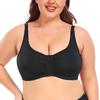 European and American Front-buttoned Beautiful Back Large Size No-rim Vest Adjustable Running Underwear Side Breast Shaping Bra