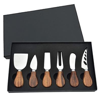 Set di 6 coltelli per formaggio per taglieri di salumi e posate, collezione di set di coltelli per formaggio in acciaio inossidabile