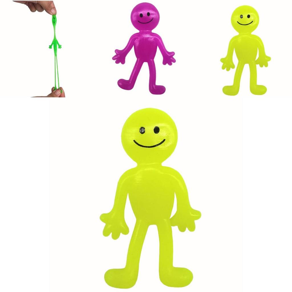 Tpr Smiley Face Doll Toy Stretchable And Stress-relieving Figure For Children Teens And Adults