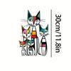 1PC Nordic Style Cute Cartoon Cat Wall Decoration Murals Home Courtyard Garden Art Decoration Hanging Wall Decoration Crafts