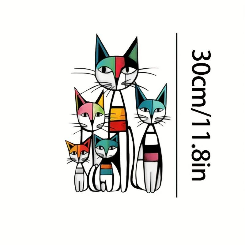 1PC Nordic Style Cute Cartoon Cat Wall Decoration Murals Home Courtyard Garden Art Decoration Hanging Wall Decoration Crafts