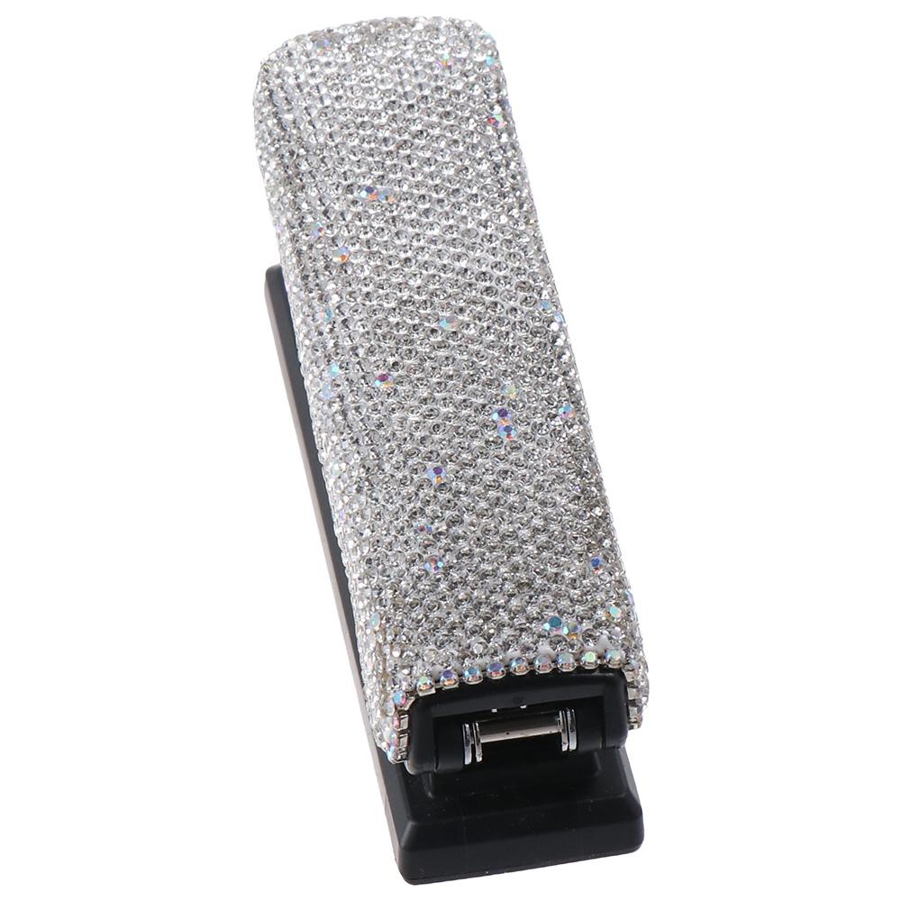 Bling Rhinestone Stapler Black Base Desk Accessory Home Crystal Stapler  Office
