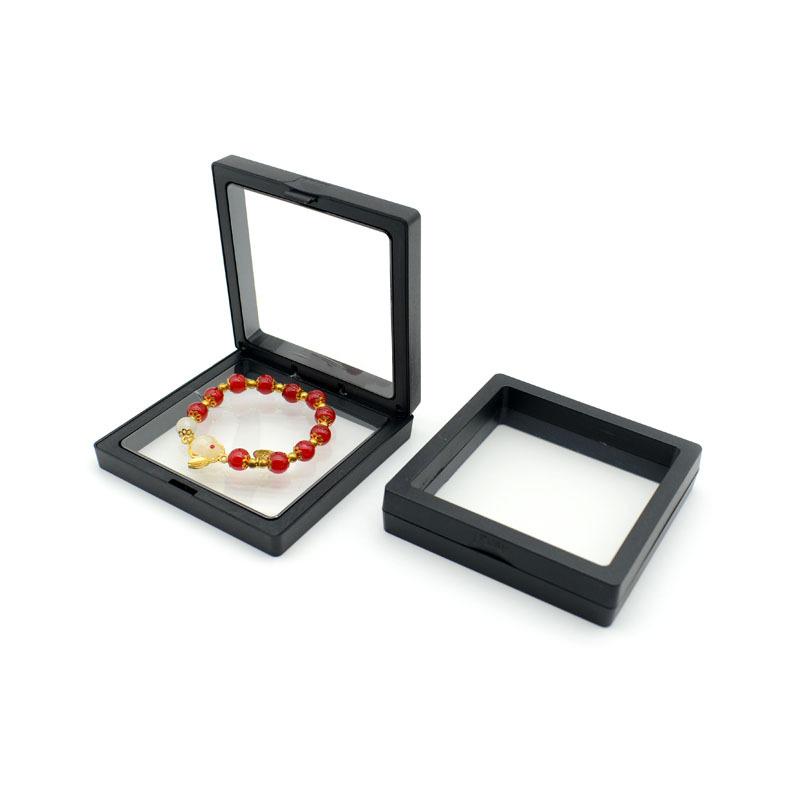 

10-Pack Acrylic PE Film Floating Jewelry Display Stand Multi-Color Art Style Holder 7*7 чёрный