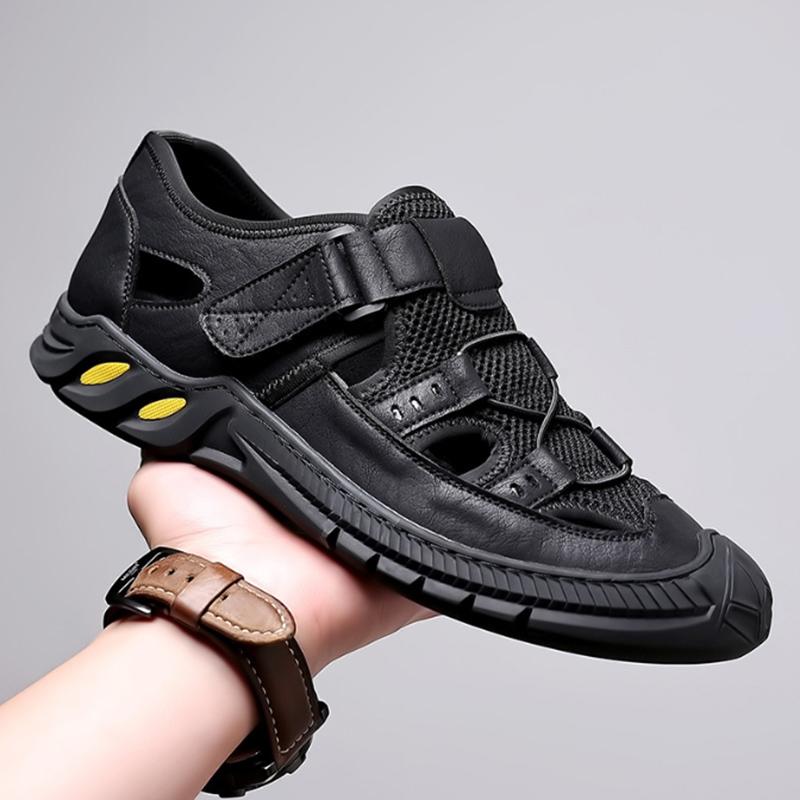 Sandale clasice de epocă pentru bărbați Sandale de vară din piele naturală pentru bărbați în aer liber ocazional sandale ușoare de modă pantofi bărbați moale