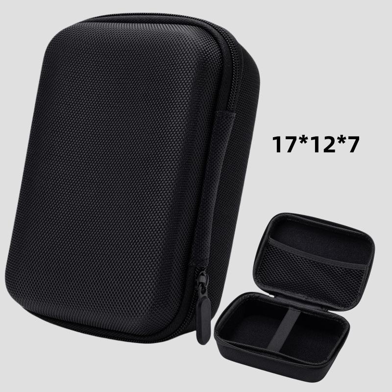 EVA Portable Hard Drive & Earphone Storage Bag with Multifunctional Cable and Tool Compartments