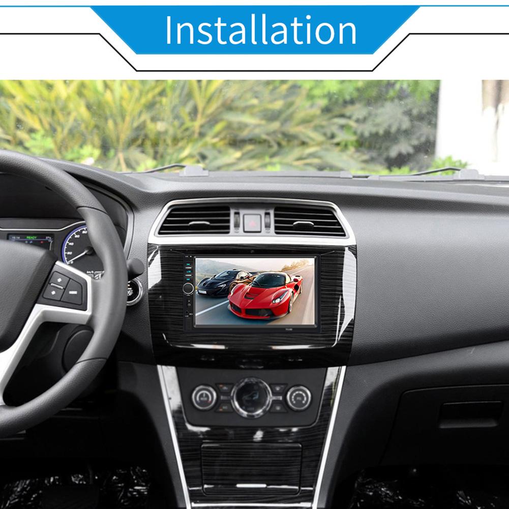 7 Inch Car Radio Audio Bluetooth-Compatible Audio System Head Unit 7 Color Lighting FM Receiver Audio Stereo Dual Din MirrorLink