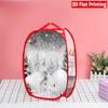 1Pcs Christmas Red Black Plaid Snowman Pop-Up Laundry Hamper Expandable Mesh Hamper Basket for Room Bedroom Bathroom Organization Contemporary Storage