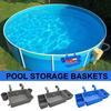 Swimming Pool Drinks Holder Hanging Storage Basket, Waterproof Mesh Organizer Removable Frame for Swim Gear Accessories