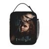 3D The Twilight Saga Edward Bella 1 Lunch Bag Portable Lunch Box School Custom Cooler Bag Cute Oxford Thermal Tote Handbags