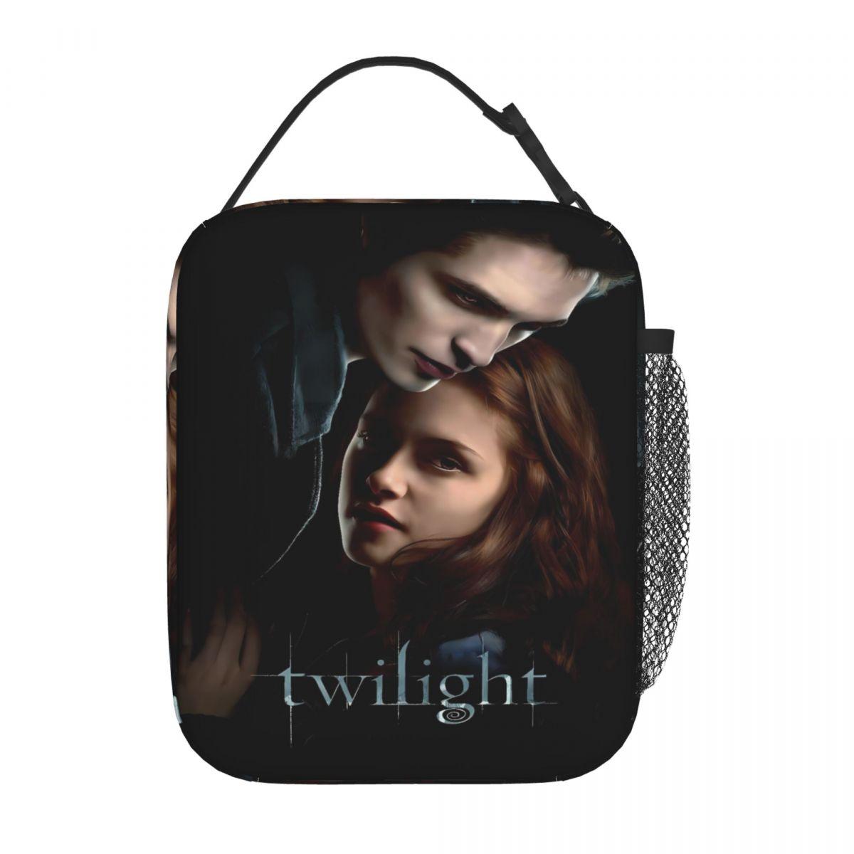 3D The Twilight Saga Edward Bella Lunchtas Esthetische Lunchbox Voor Vrouwen Draagbare Rits Koeltas Grafische Tote Voedselzakken One Size