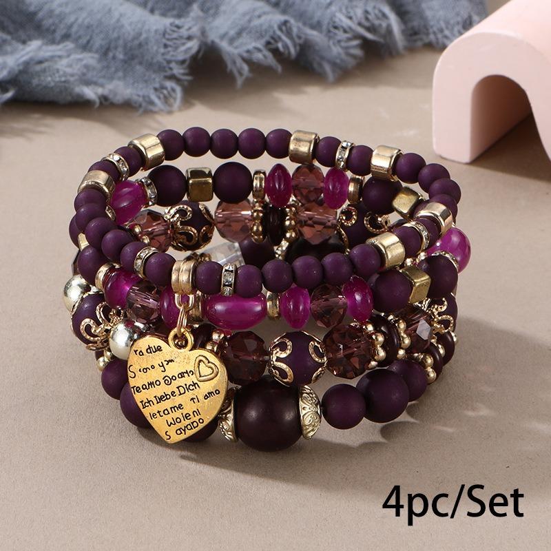 Bohemian bracelet creative tassel multi-layer beaded bracelet
