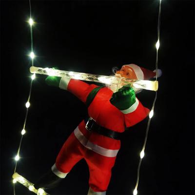 3M Santa Claus lezúci po rebríku Teplé svetlo Vianočná dekorácia Dom Vonkajšia záhrada Vianočný stromček Ozdoba Novoročný darček