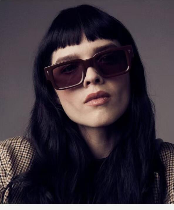 ASCARI Fashion Square Handmade Acetate Sunglasses, Trendy Sunscreen for Men & Women, Perfect for Holidays & Parties