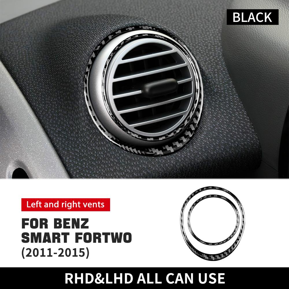 

Real Soft Carbon Fiber Trim Sticker for Mercedes Benz Smart 451 Fortwo 2011 2012 2013 2014 2015 Car Air Outlet Vents Accessories чорний