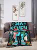 Cute  Six Seven  Funny Italian Brainrot Gaming Meme Flannel Blanket Autumn Warm Throw for Kids Outdoor Bedspread