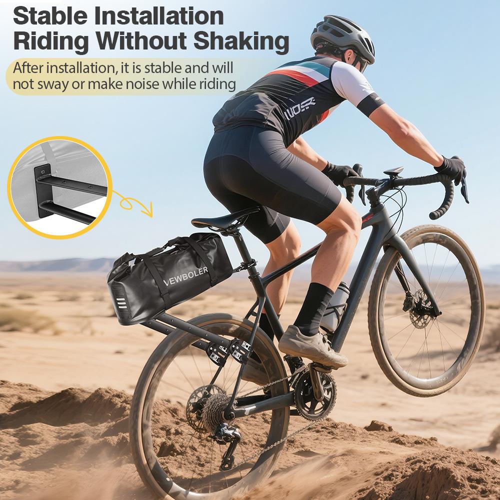 NEWBOLER Aeropack Lega di Alluminio Portapacchi per Bicicletta Serratura a Combinazione Borsa da Bici Bikepacking Per Bici MTB e Gravel Portapacchi Scaffale