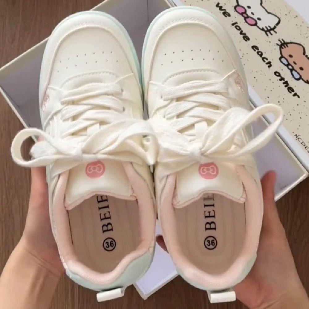 Women's Thi Bot Me Sneakers New Chic Design Versatile Sports Student Flat oes Breathable Low Top Rubber Sole