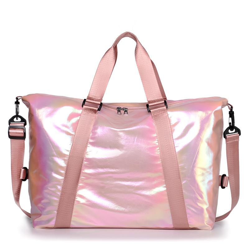 New short-distance travel bag women's fashion new laser anti-splashing sports fitness bag large-capacity luggage backpack