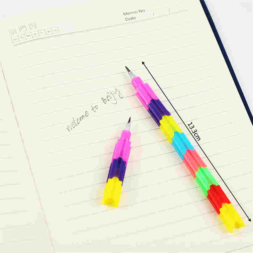 10 יחידות צבעוניות יצירתיות רב-תכליתיות עפרונות לבני בניין עופרת עפרונות מעוותים מעניינים