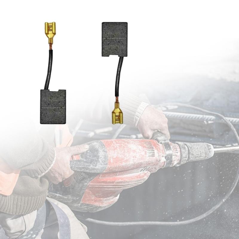 10Pcs Carbon Brush Replacement Set for Demolition Hammer Repair with Wire Terminal Connector Tool Service Parts