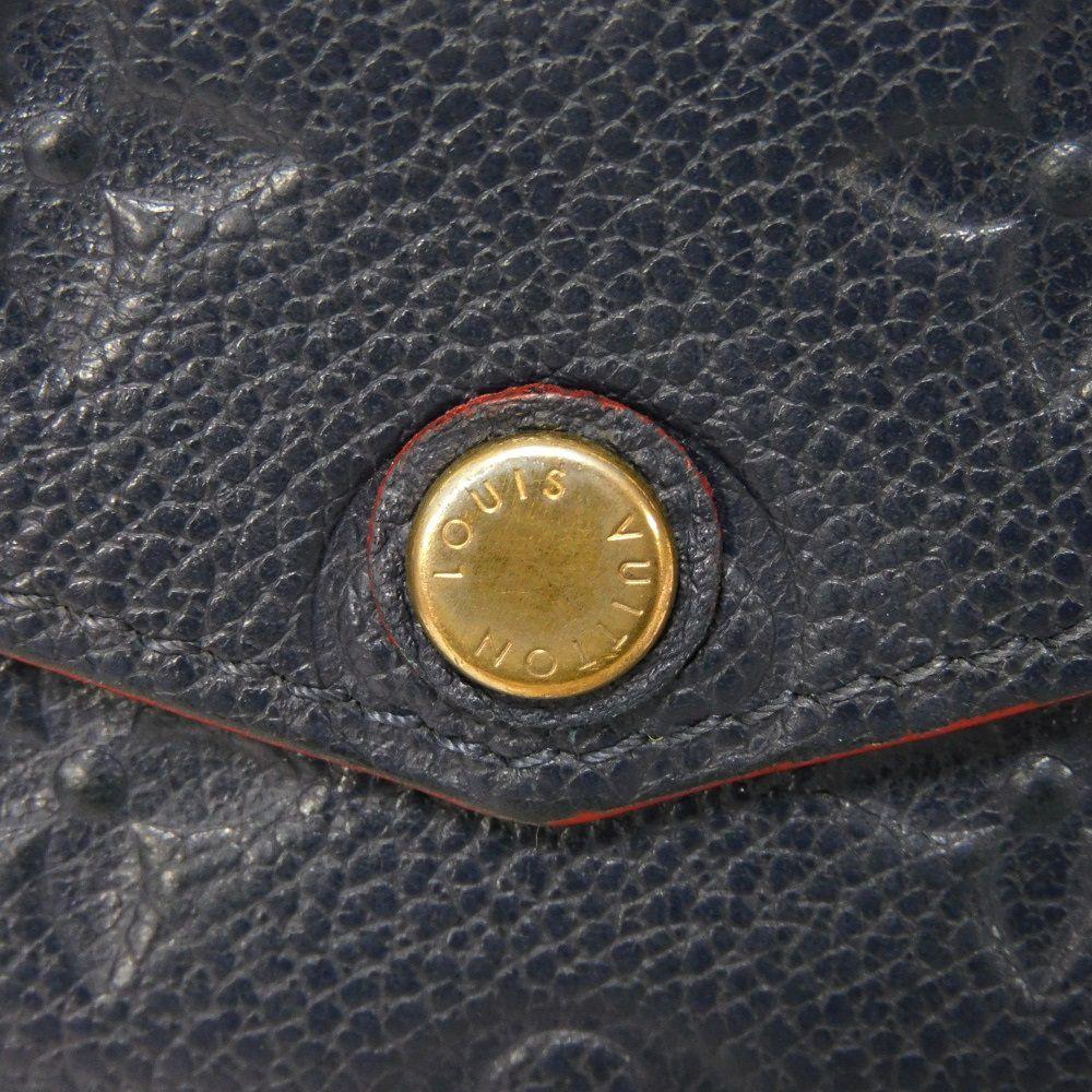 Used 12564 Pochette Cle M62017 7943 Key Ring Compact Wallet RFID Monogram Empreinte Marine Rouge Unisex from Japan