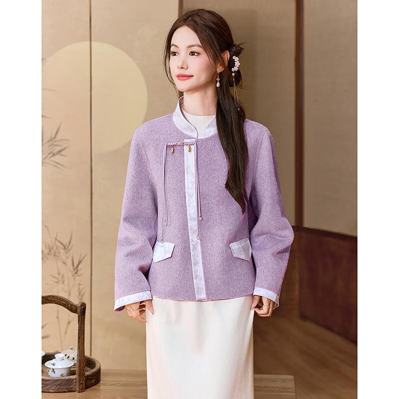 Sisui Nianhua Women's Elegant Short Wool Coat