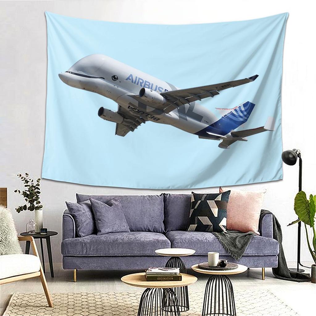 Airbus Beluga Tapestry Decoration Art Aesthetic Tapestries for Living Room Bedroom Home Wall Cloth Wall Hanging