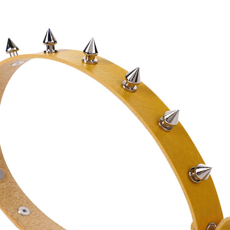 New European & American Punk Rivet PU Choker Necklace - Gothic Harajuku Style