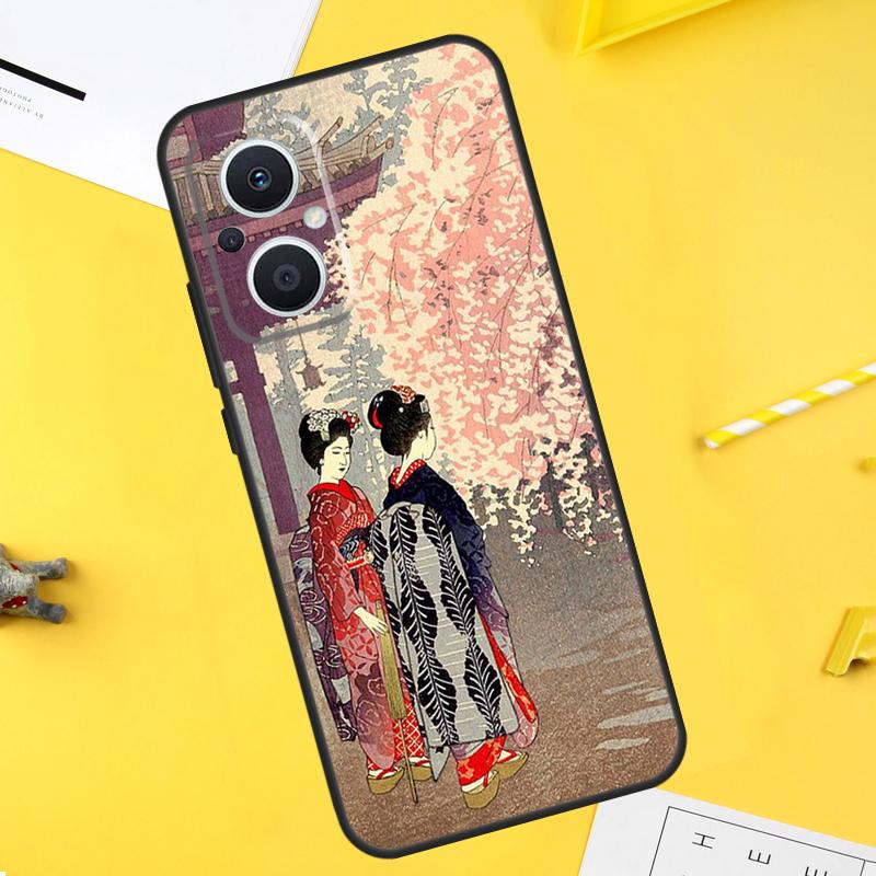 Japanische Kunst Kimono Tattoo Für OPPO Reno 10 11 12 13 14 Pro 7 8 Lite 8T 11F 12F 13F 14F OPPO Find X8 X5 X6 X9 Pro Hülle
