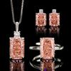 Jewelry Set High Carbon Papalacha Earrings Rings Necklaces Fashionable High-end Women's