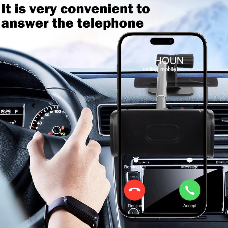Car Rear Mirror Telescopic Phone Holder Paste Mount 360 Degree Navigation Auto GPS Phone Stand Bracket for Iphone Samsung Xiaomi