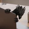 Desktop Collectible Gift 3D Printed Dragon Monitor Decor, Decorative Ornament for PC Gaming Desk Case Setup, Creative Screen Edge Figurine Computer