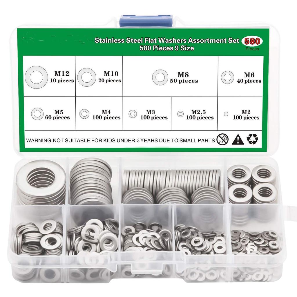 Cross Washer Set - 1050 Flat, 230 Metal, 580 Spring - Boxed