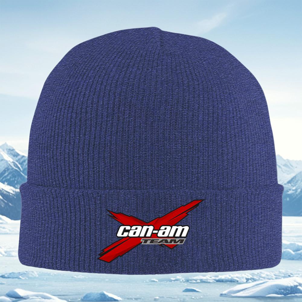 

Red X graphic,white wordmark,Team Men Women Unisex Knitted Hat Beanie Pullover Cap Winter Thermal Warm Christmas Outdoor Cycling