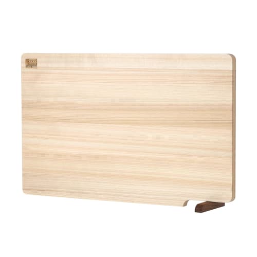 Hinokioh Dishwasher-Safe Japanese Hinoki Cutting Board with Stand, 39cm (39x24x1.3cm), Wooden, Hinoki Wood
