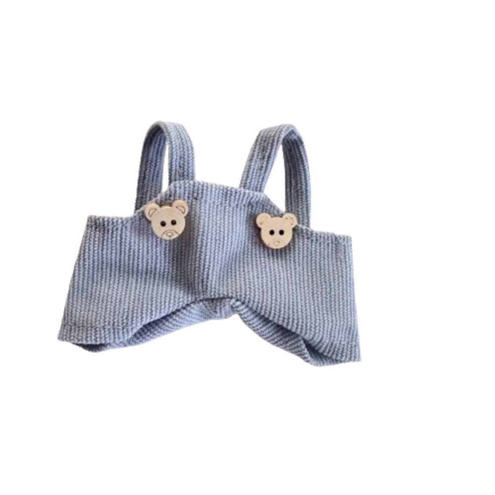 

Брюки на подтяжках Одежда для куклы Лабубу Тканевая одежда Одежда для плюшевых кукол Детский подарок синий