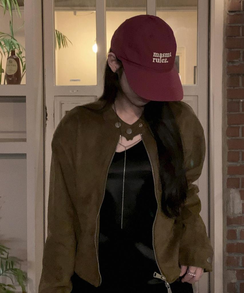 Maseumaluljeu Msmrz Logo Ball Cap - Burgundy