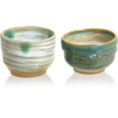 Etchu Sansuke Ware Sake-Tassen-Paar 90ml Keramik Geburtstagsgeschenk-Set, [Ginomi/Ochoko] (Ca.. 6,5x5cm)