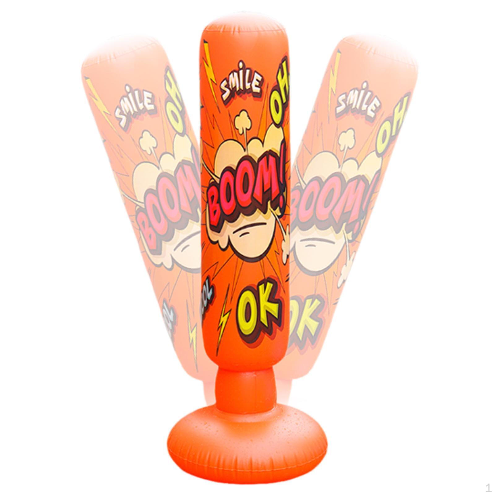 

Inflatable Punching Bag Boxing Karate Birthday Gift Practice Home Train Equipment Column помаранчевий